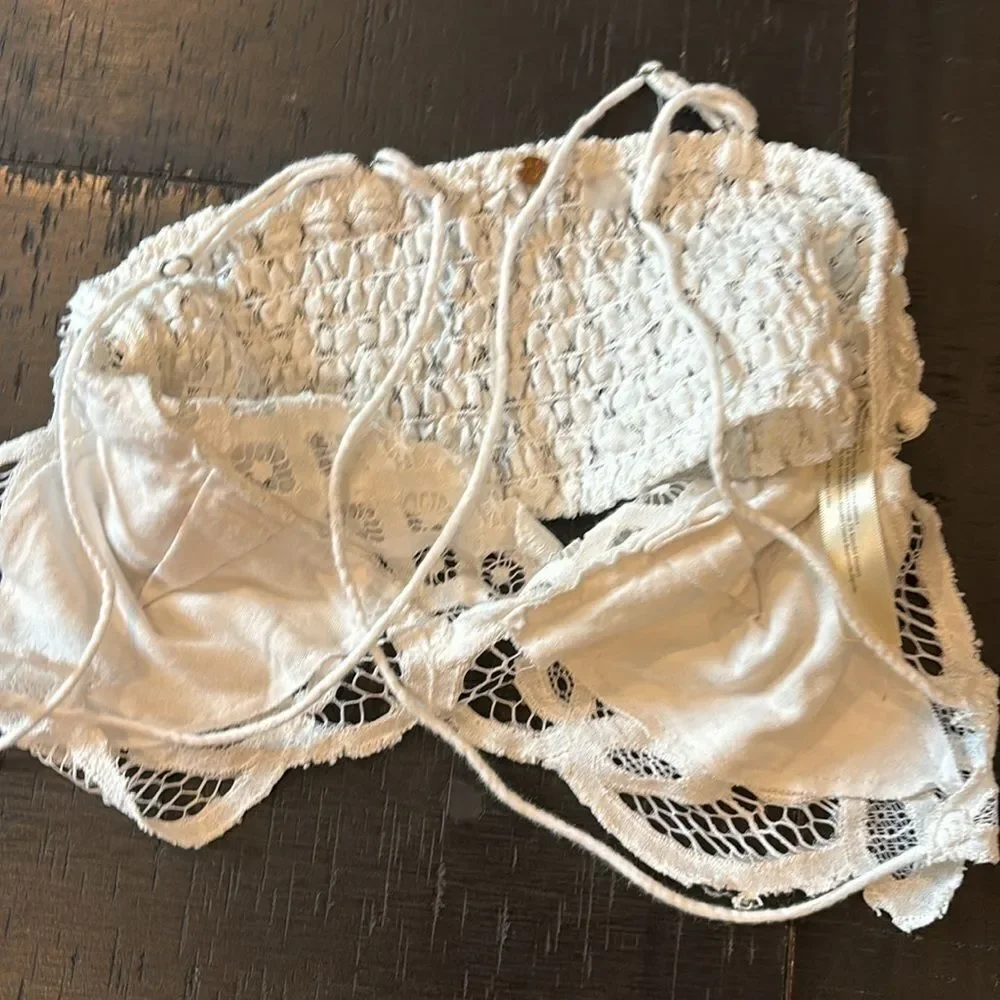 Free People Bralette Adella White Lace XS-S​​​​​​​